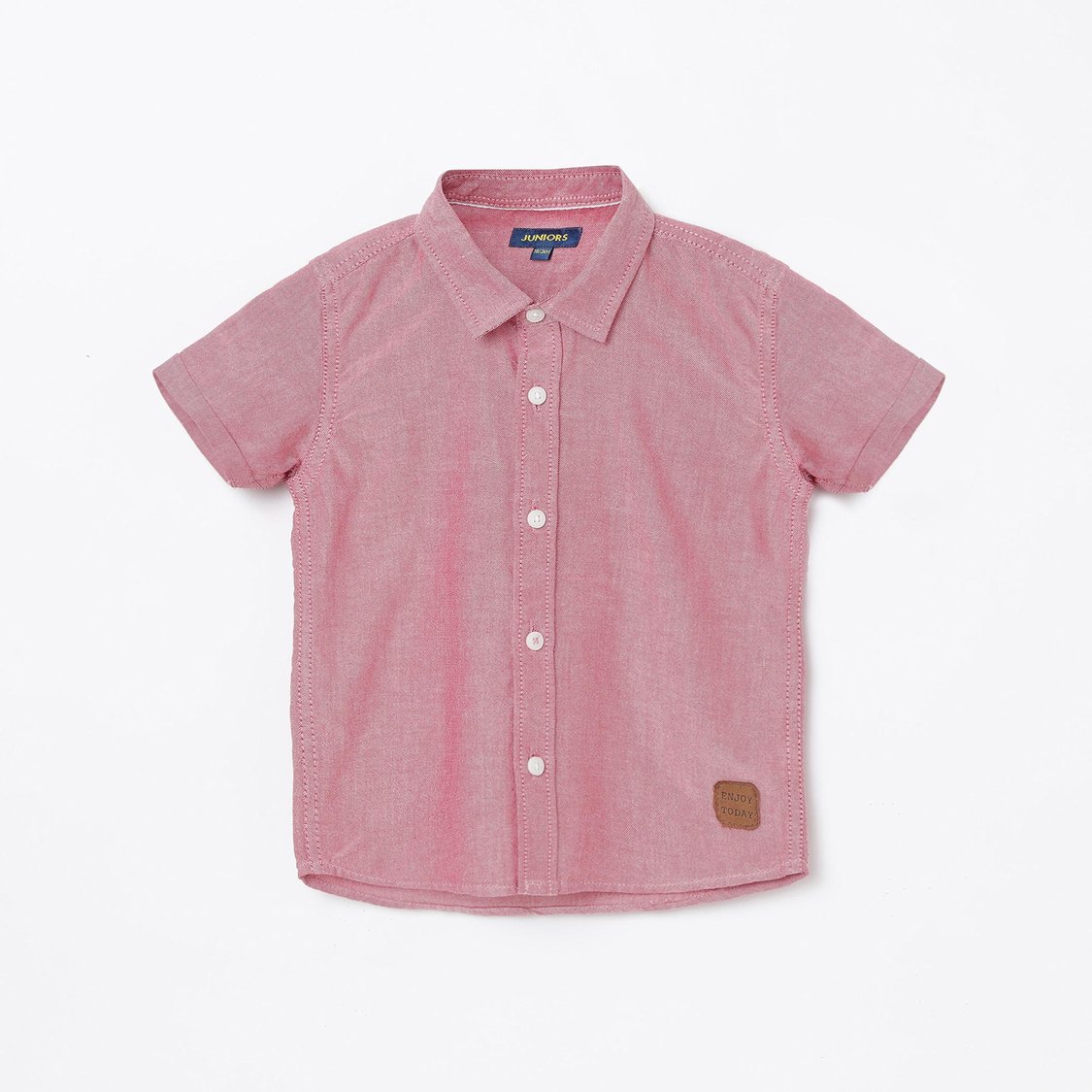 JUNIORS Solid Short Sleeves Casual Shirt