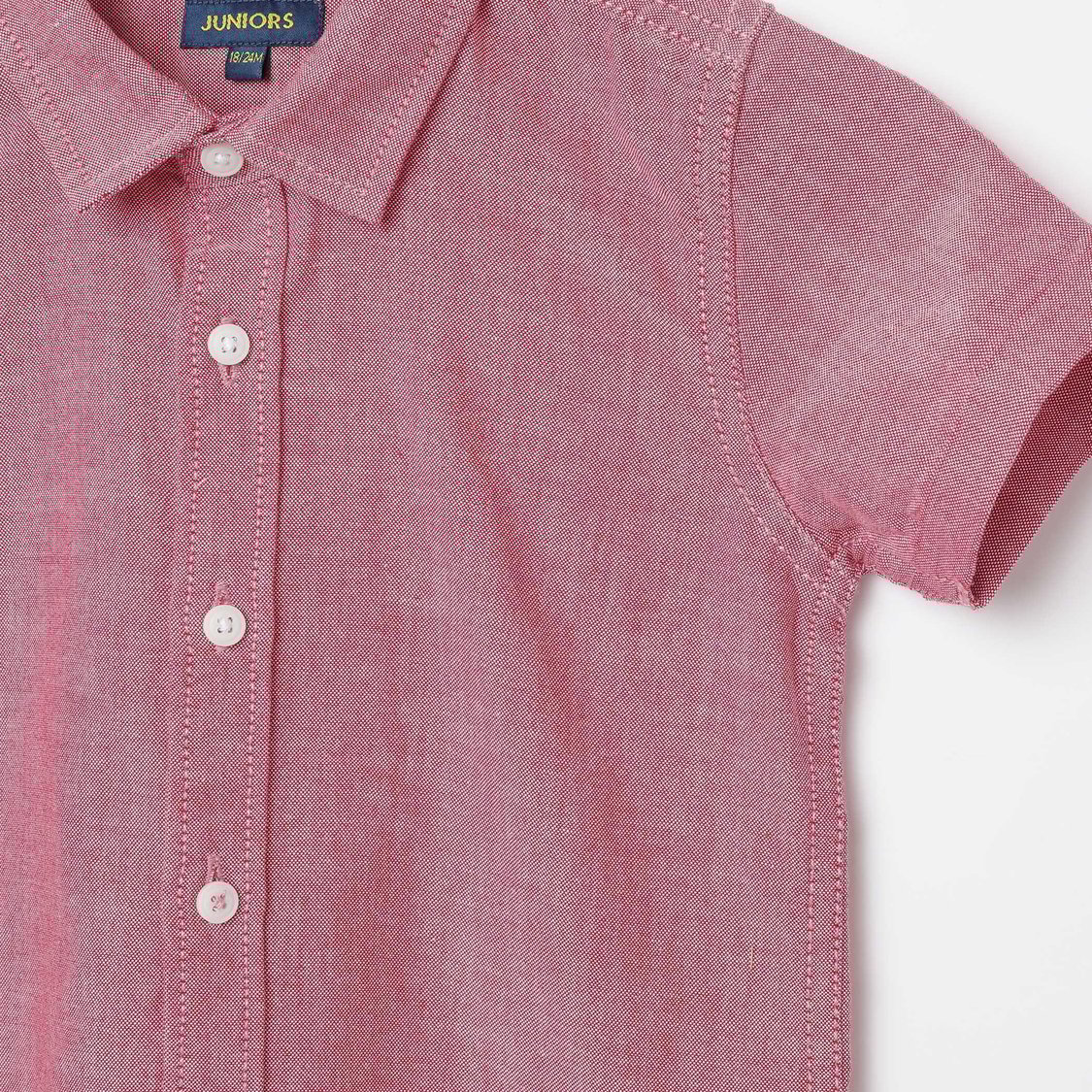 JUNIORS Solid Short Sleeves Casual Shirt