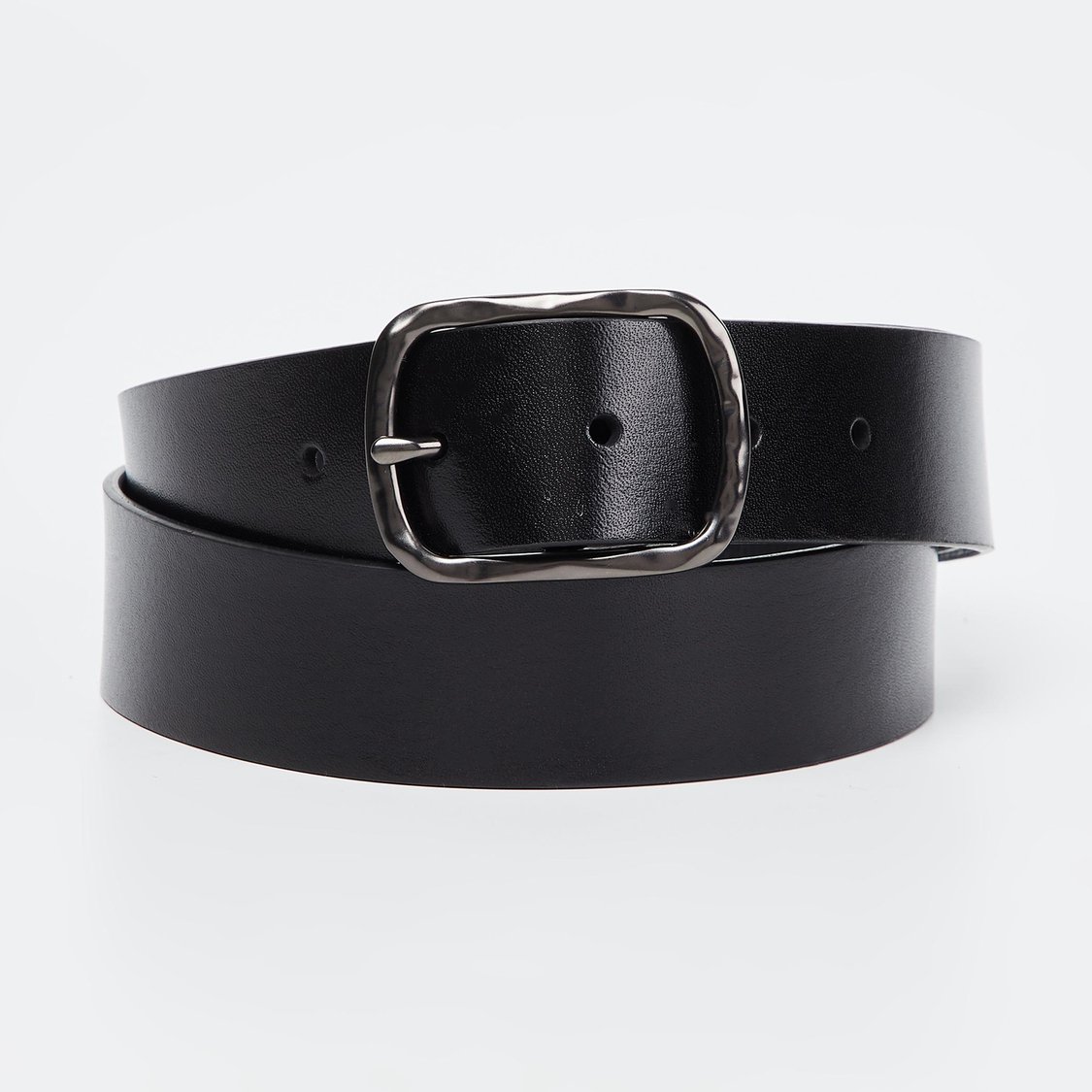 ALLEN SOLLY Genuine Leather Textured Casual Belt