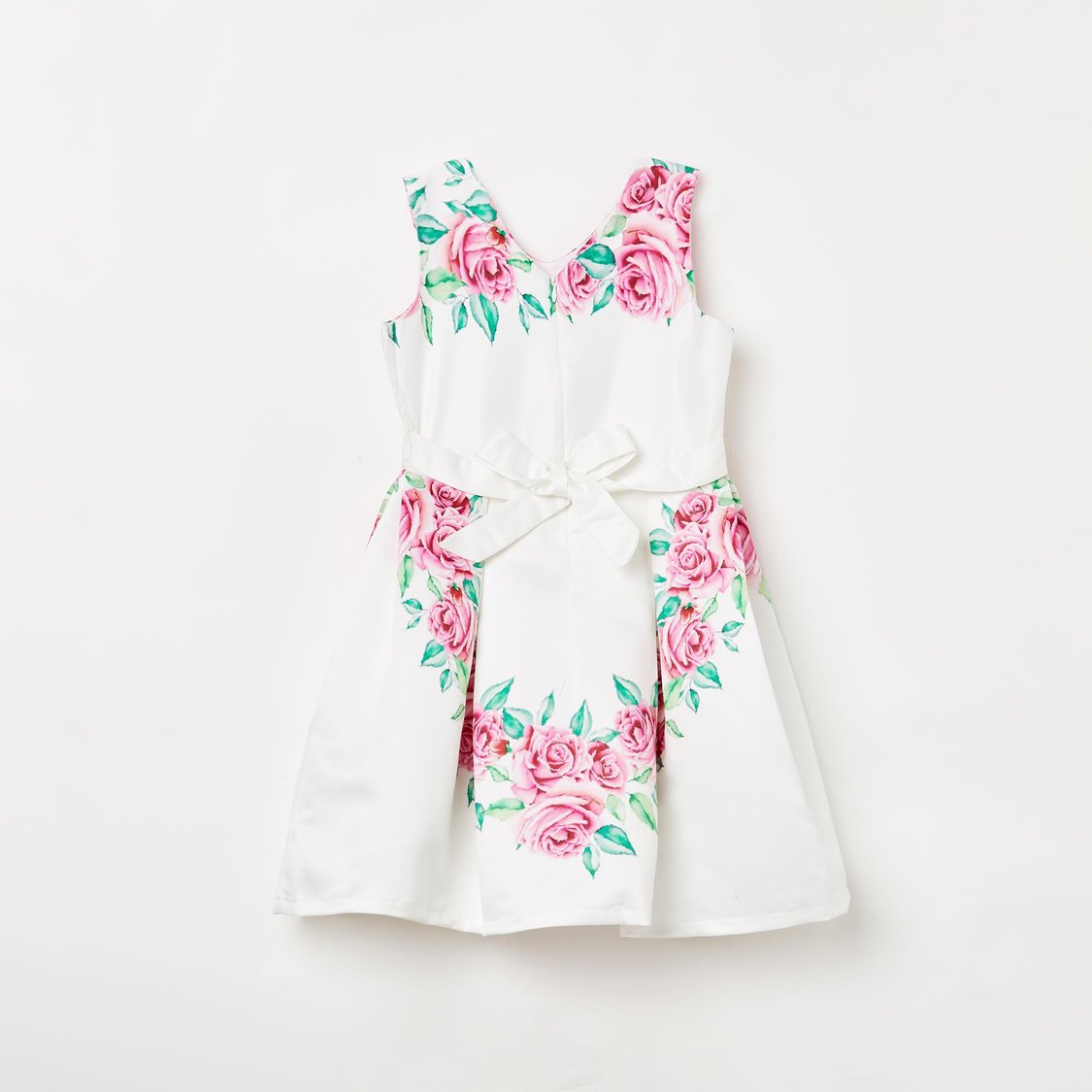 Buy FAME FOREVER Girls Floral Print Sleeveless Fit Flare Dress