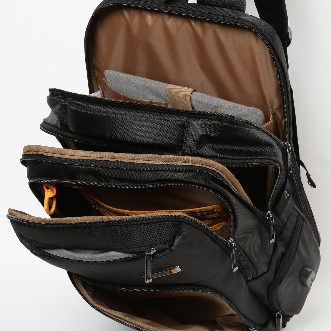 American tourister leather backpack deals
