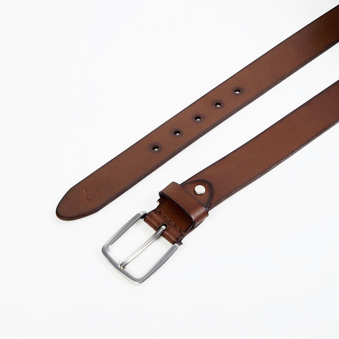 ALLEN SOLLY Men Solid Casual Leather Belt