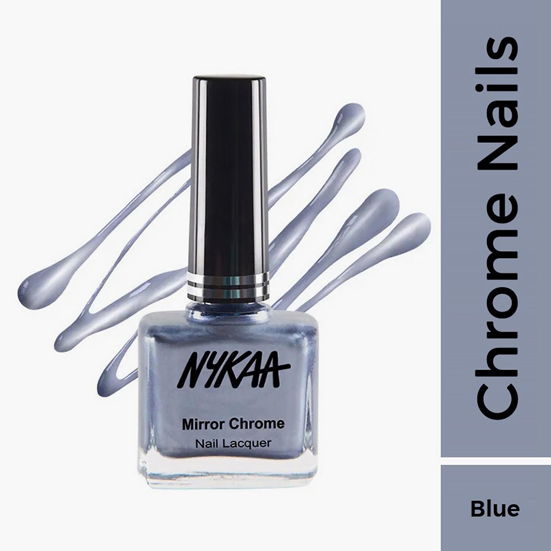 Buy NYKAA Mirror Chrome Nail Lacquer Intergalactic Blue 161 from