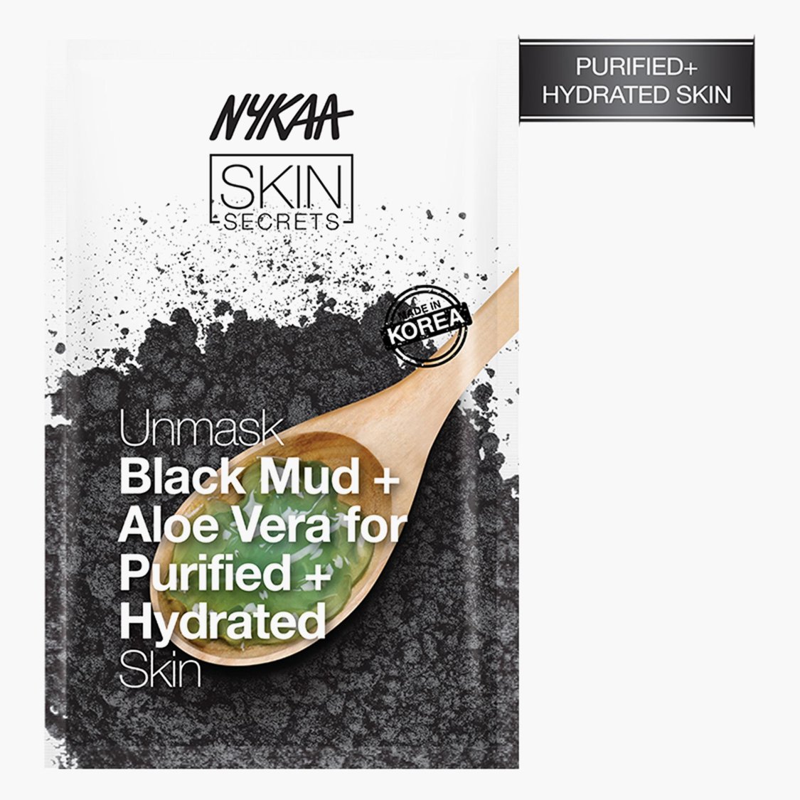 NYKAA Skin Secrets Sheet Mask - Black Mud + Aloe