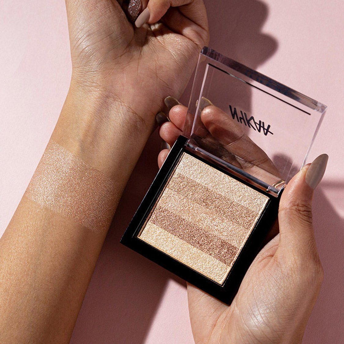 NYKAA Glow Goals! Shimmer Brick Highlighter Palette - Good Old Gold
