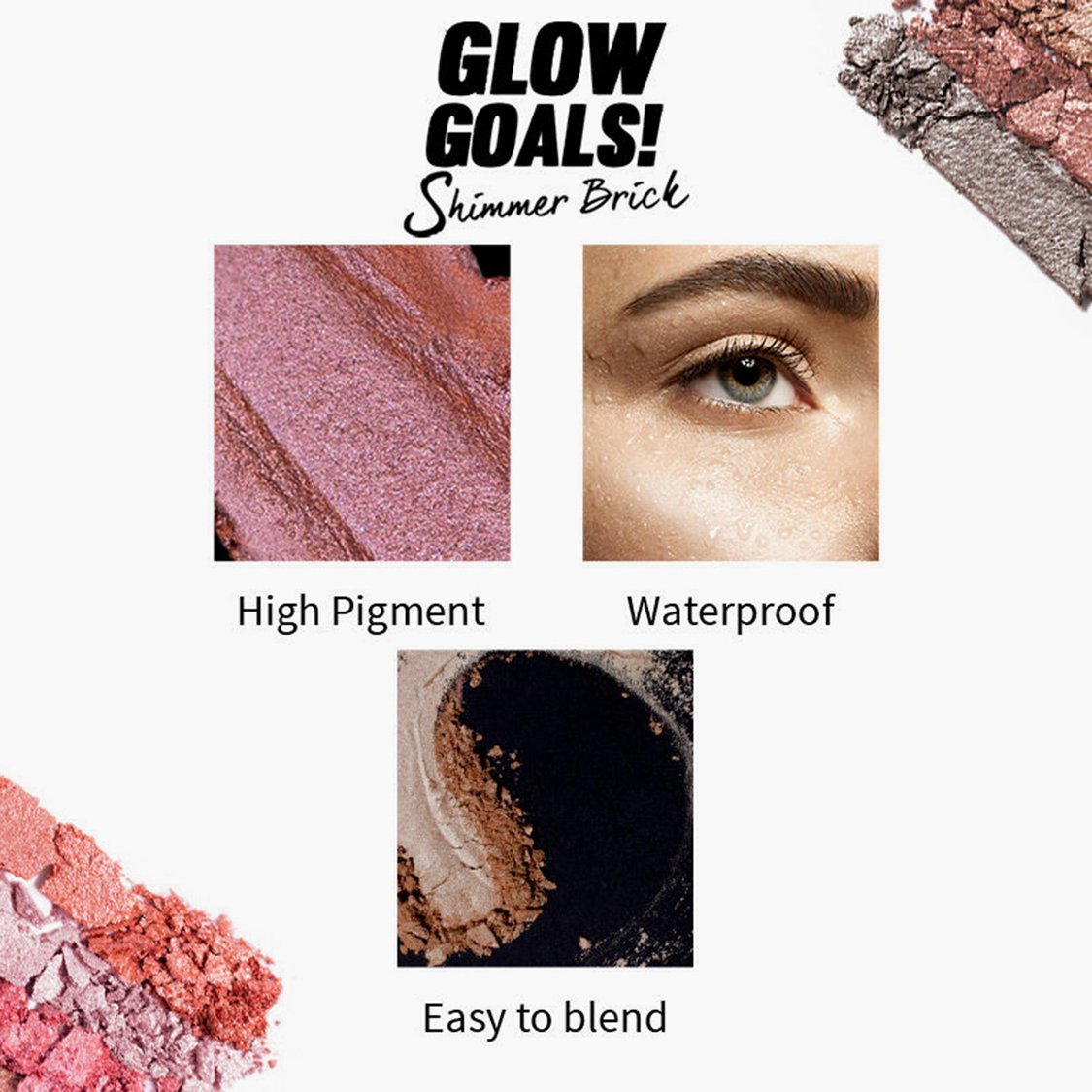 NYKAA Glow Goals! Shimmer Brick Highlighter Palette - Good Old Gold