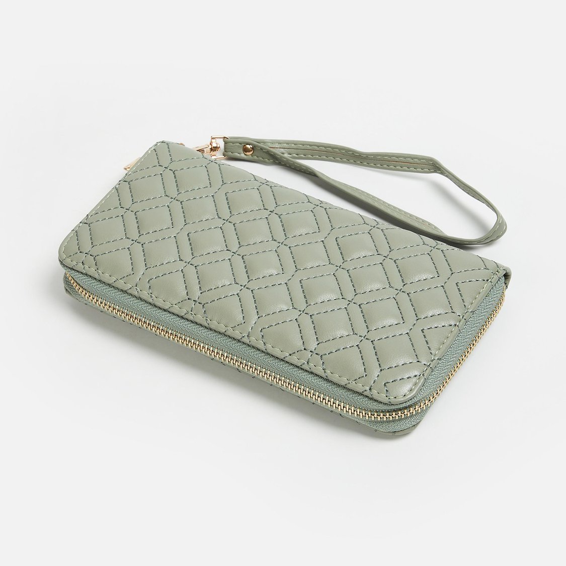 GINGER Women Quilted Zip Around Wallet