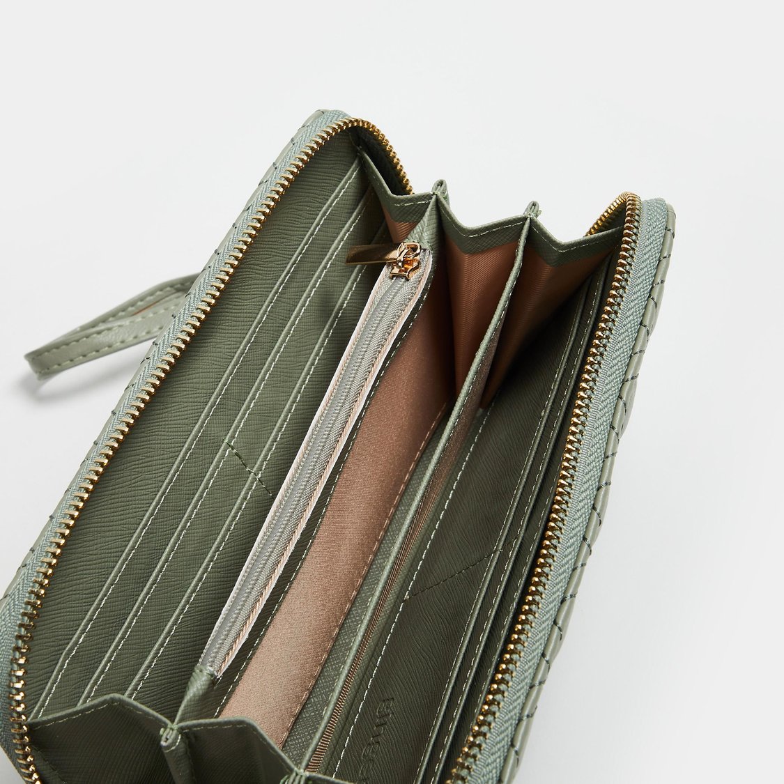 GINGER Women Quilted Zip Around Wallet