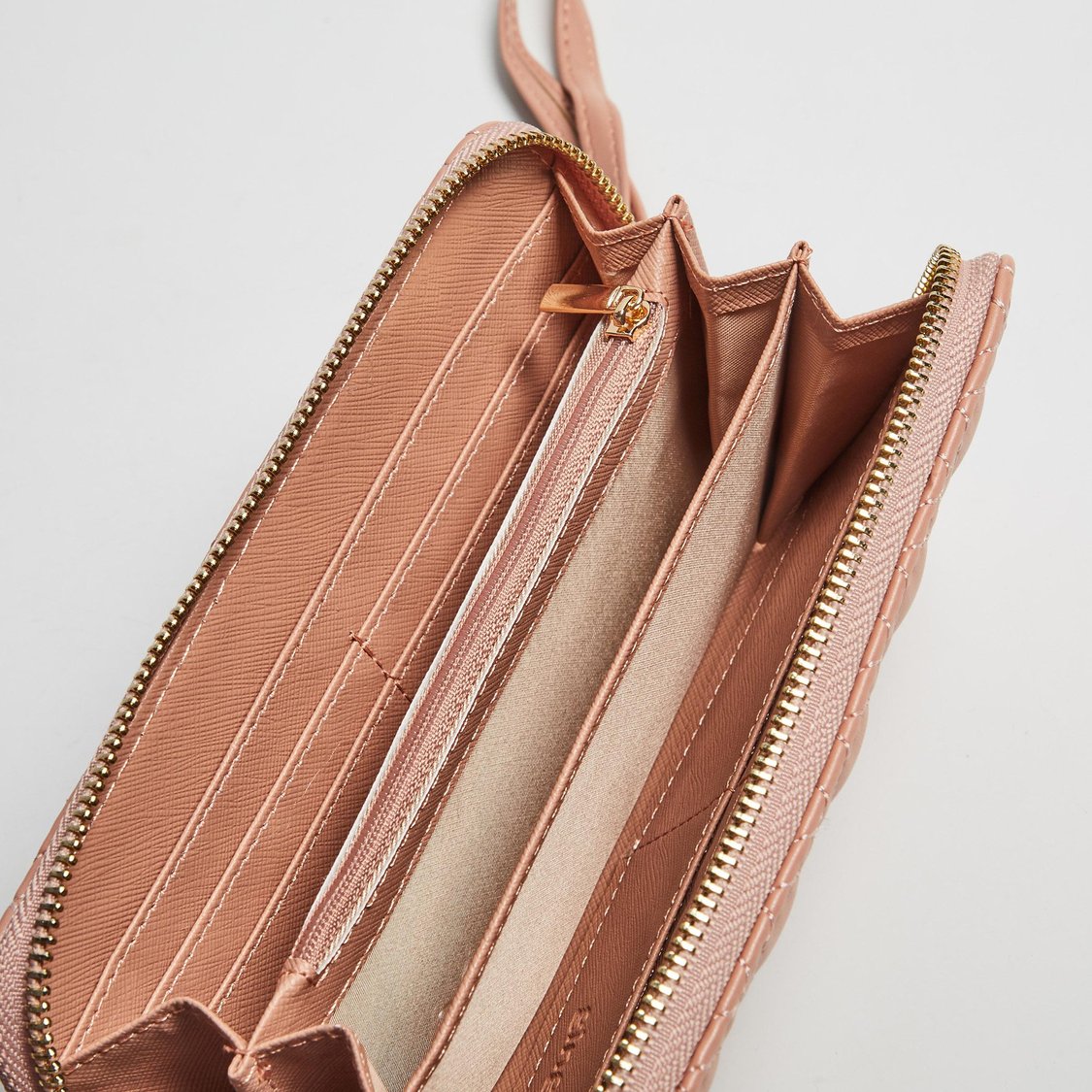 GINGER Women Quilted Zip Around Wallet