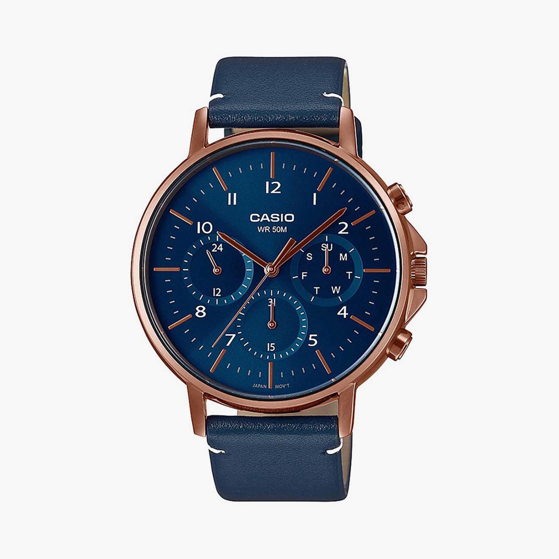 CASIO Men Analog Watch with Leather Strap - A1849