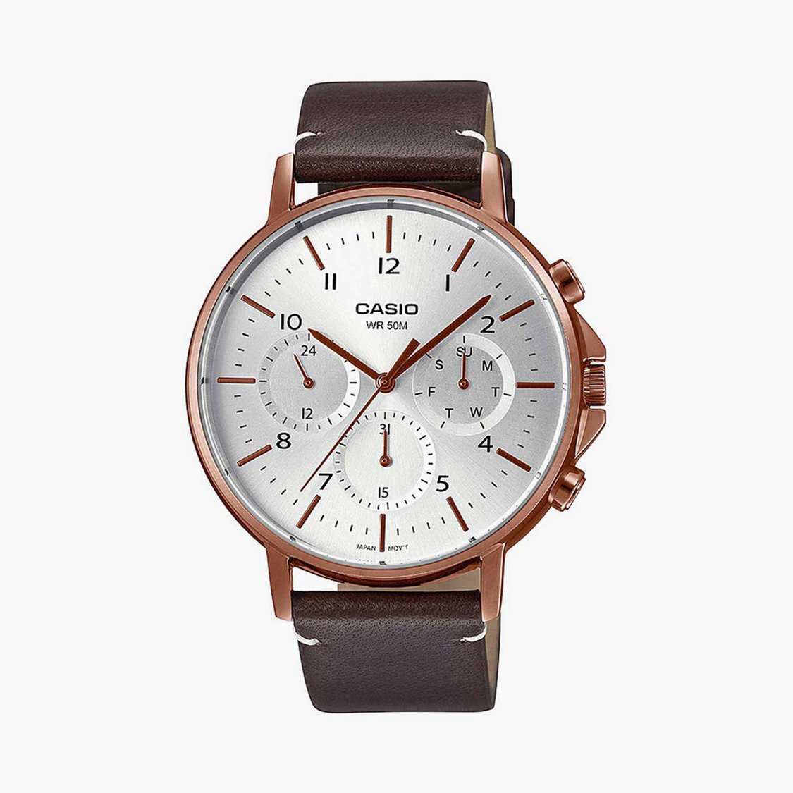 Buy CASIO Men Analog Watch with Leather Strap A1850 from Casio at just INR 6995.0