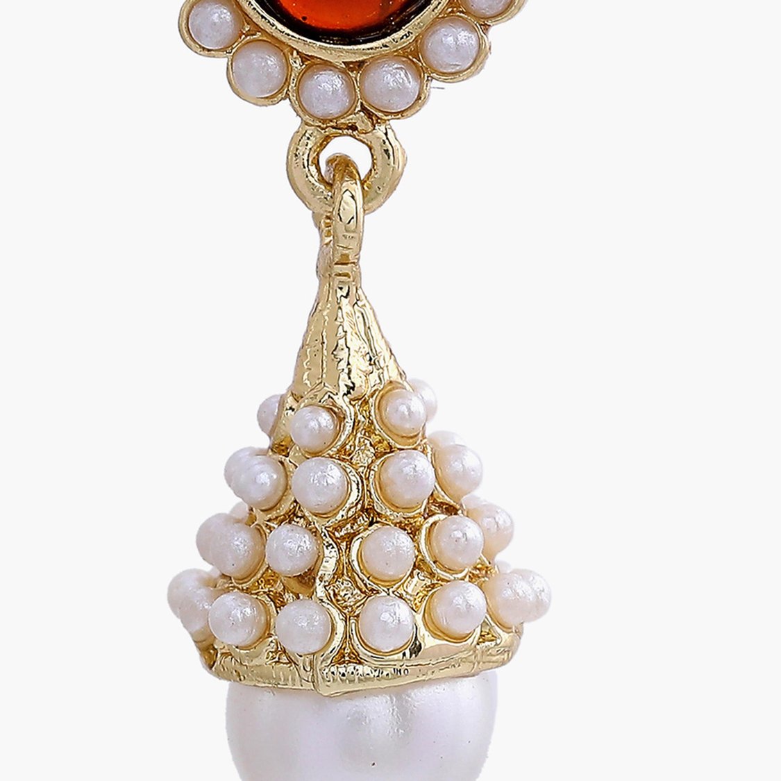ESTELE Pearl Embellished Jhumkas