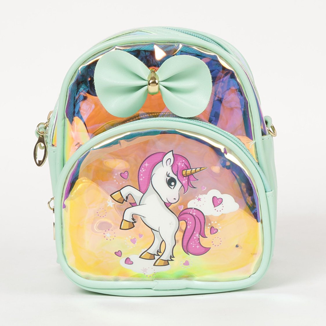 GINGER Girls Printed Zip-Closure Backpack