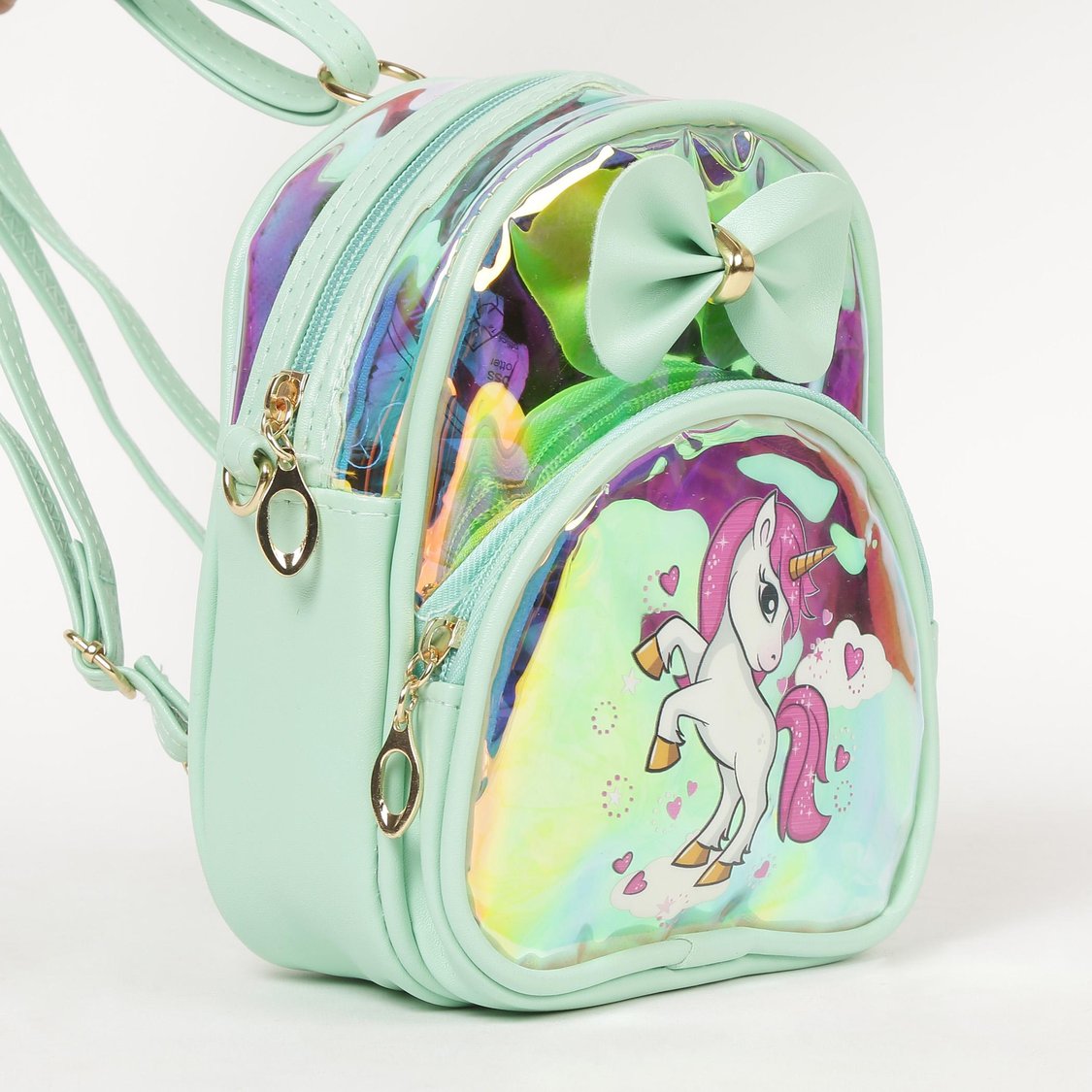 GINGER Girls Printed Zip-Closure Backpack