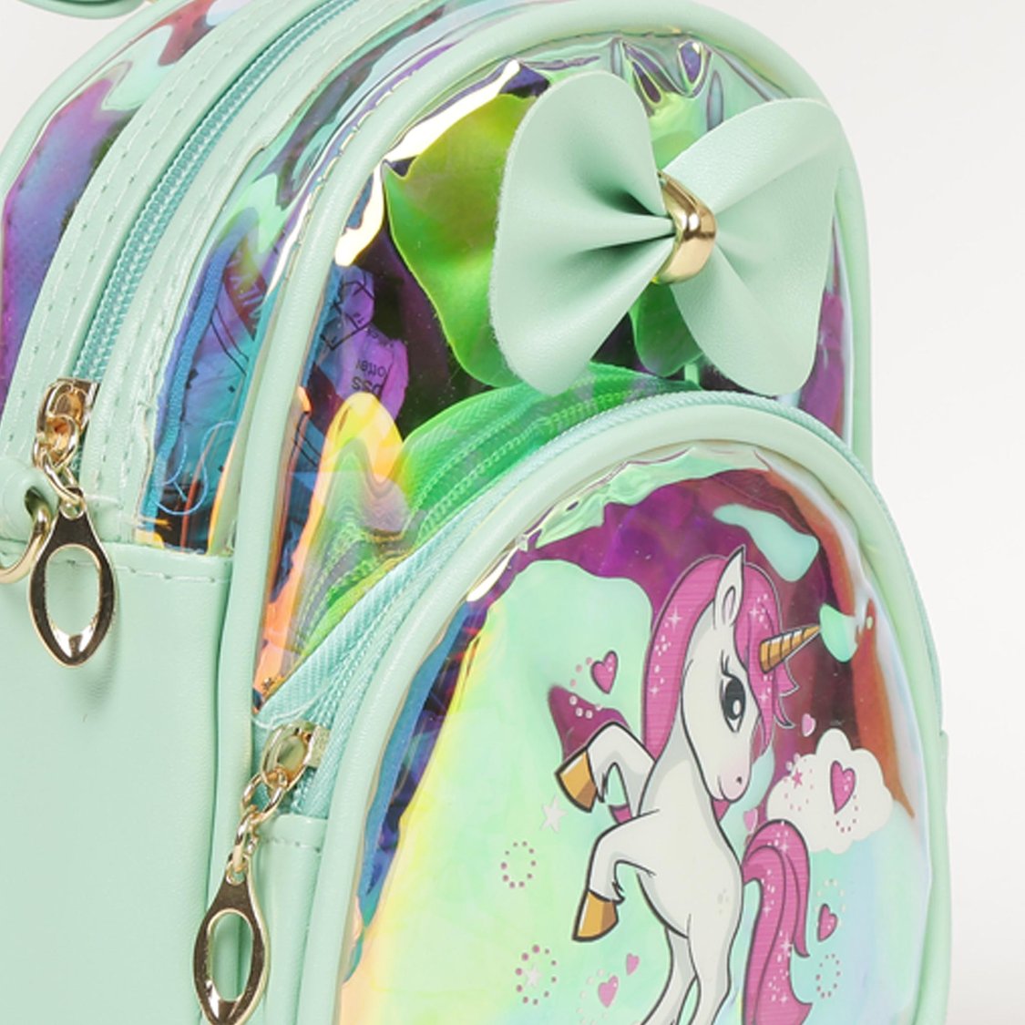GINGER Girls Printed Zip-Closure Backpack