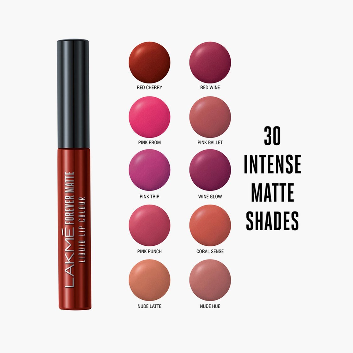 LAKME Forever Matte Liquid Lip Colour - Red Wine - 5.6 ml
