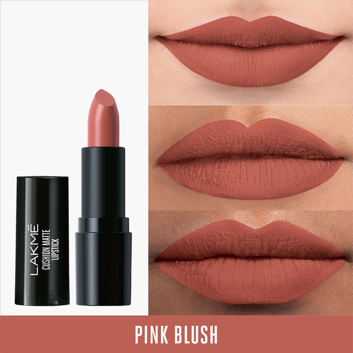 LAKME Cushion Matte Lipstick - Pink Blush - 4.5g