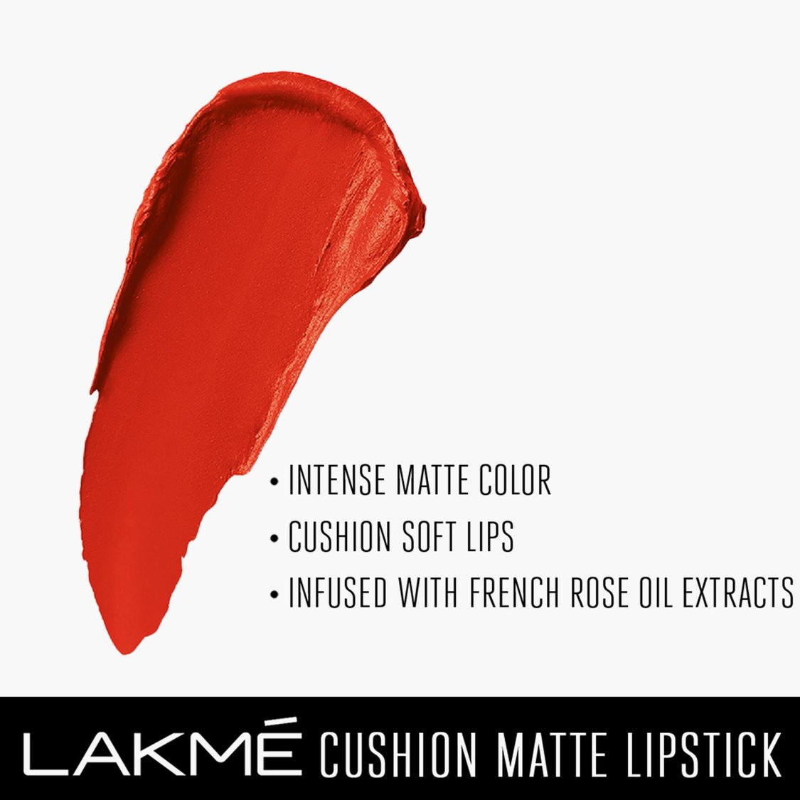 LAKME Cushion Matte Lipstick - Orange Rush - 4.5g