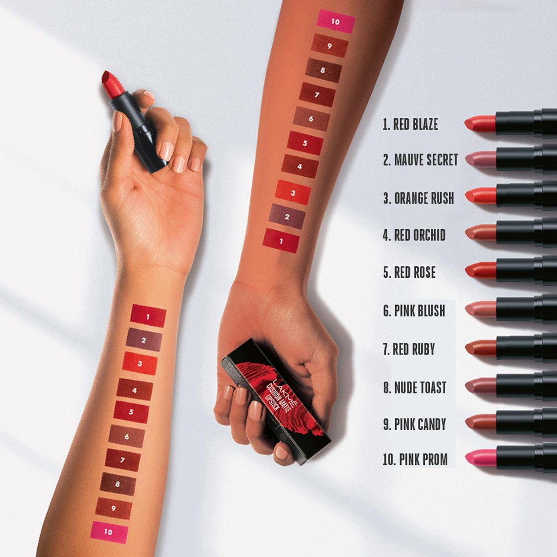 LAKME Cushion Matte Lipstick - Orange Rush - 4.5g