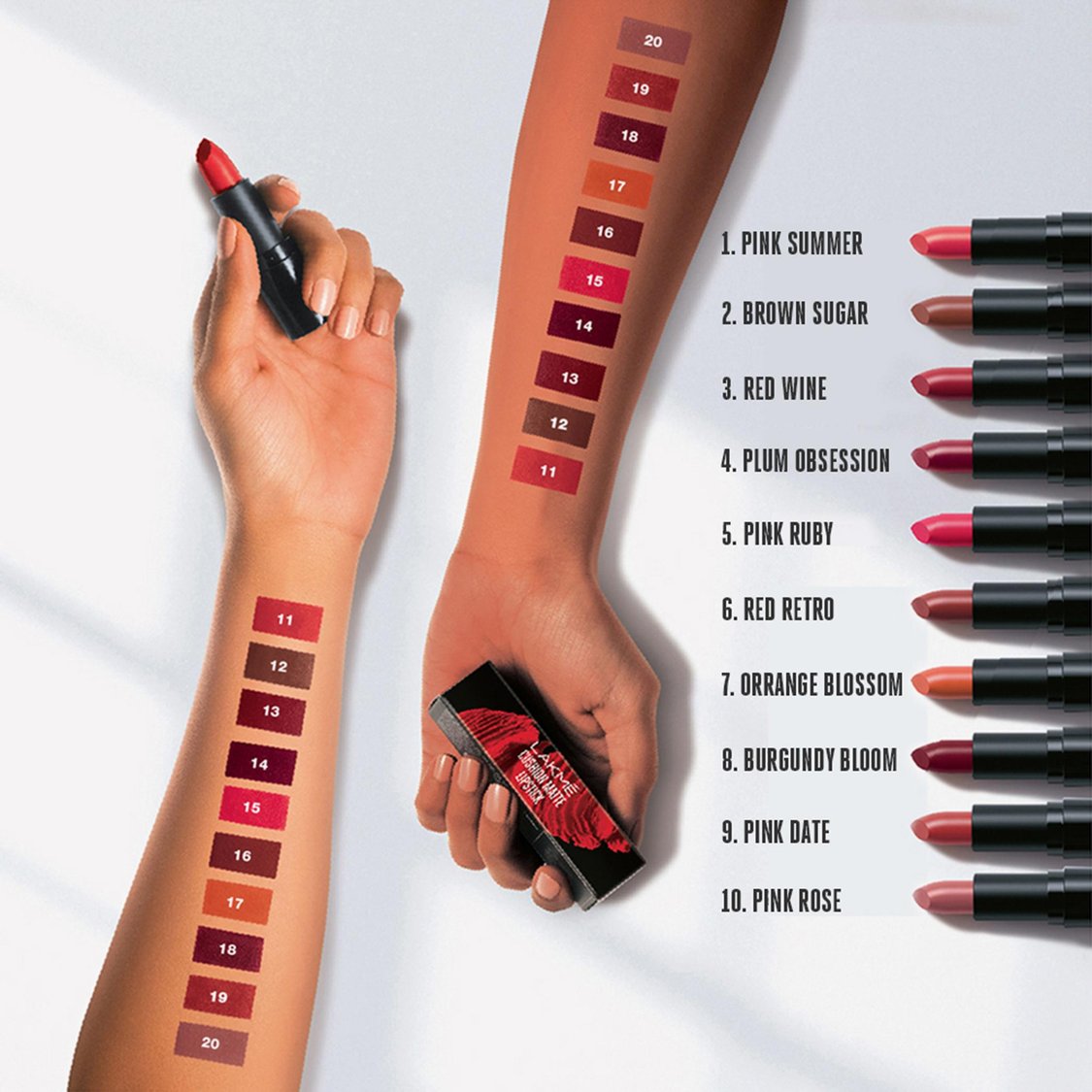 LAKME Cushion Matte Lipstick - Orange Rush - 4.5g