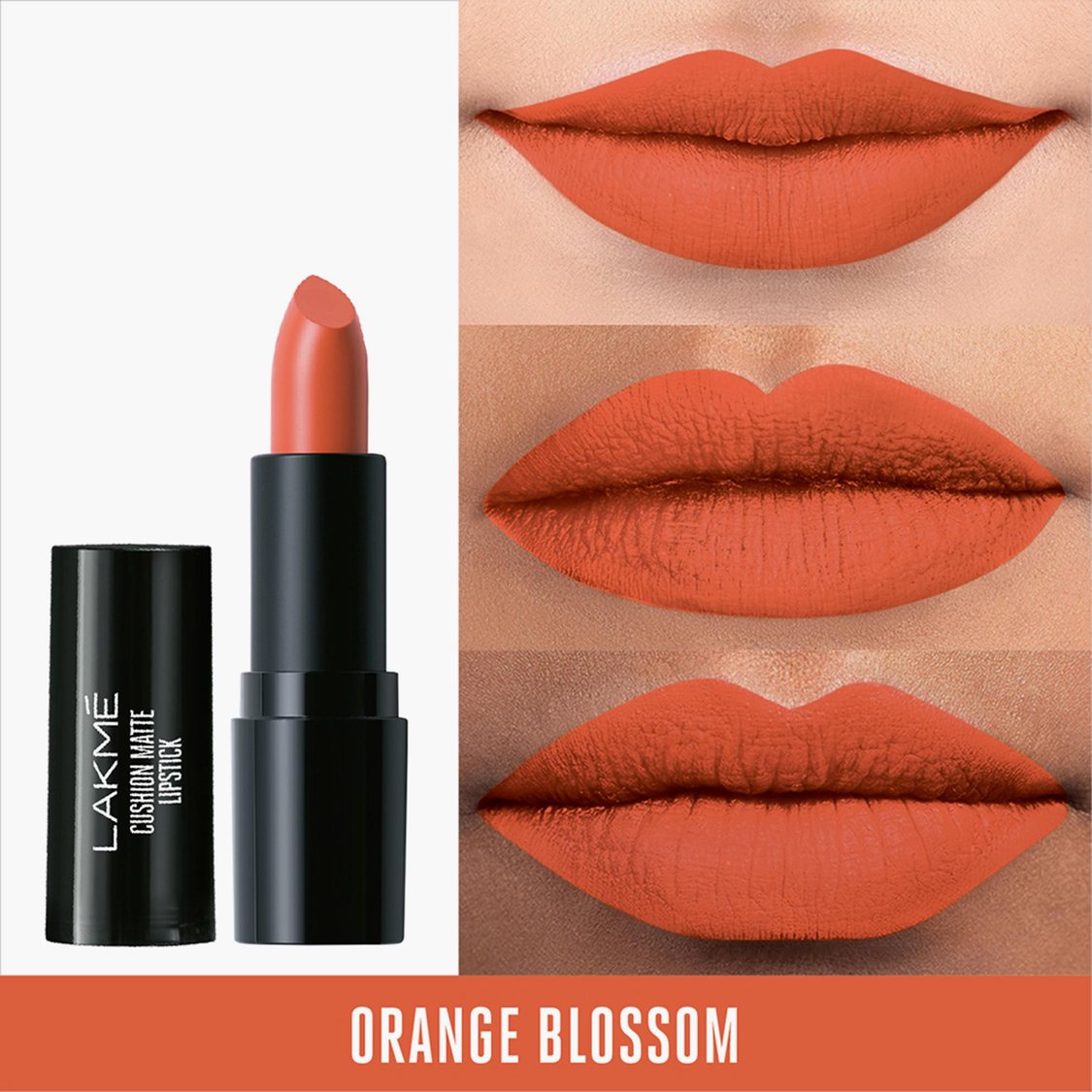 LAKME Cushion Women Matte Lipstick - Orange Blossom - 4.5g