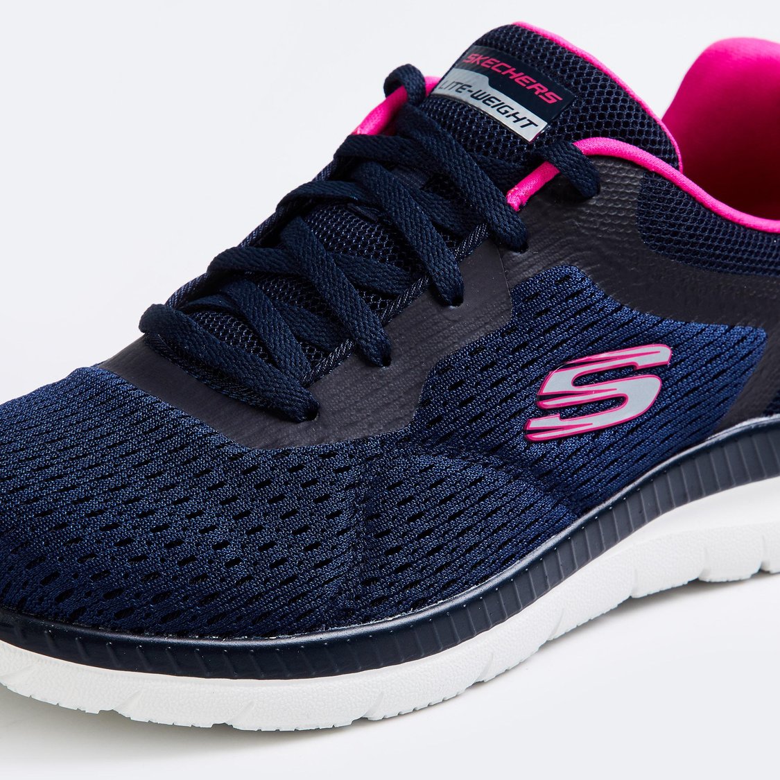 Buy SKECHERS Women Mesh Lace Up Sports Shoes from Skechers at just INR 4299.0