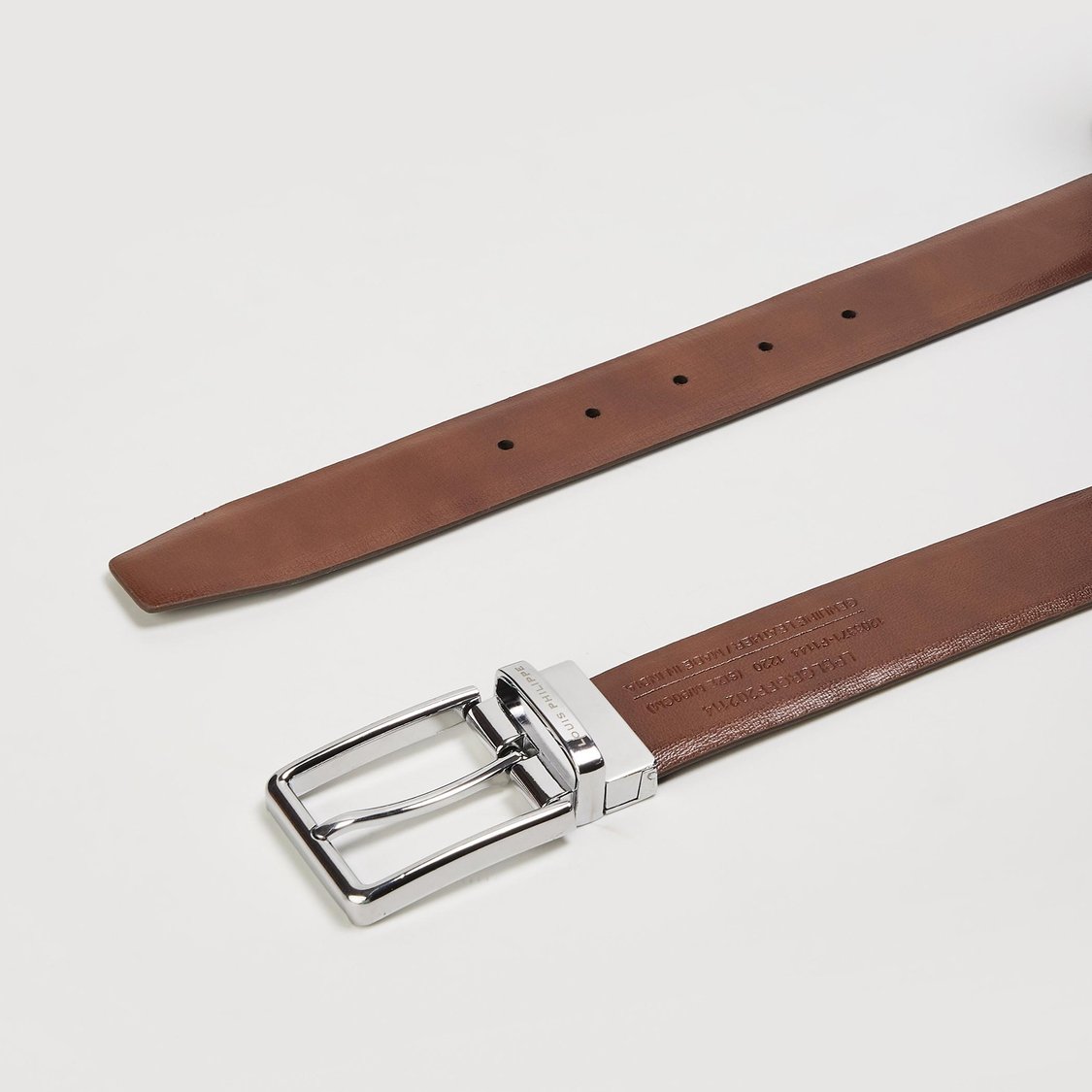 LOUIS PHILIPPE Men Solid Reversible Formal Belt