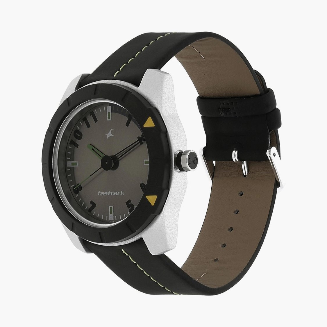FASTRACK Men Black Analog Watch with Leather Strap - NN3015AL02