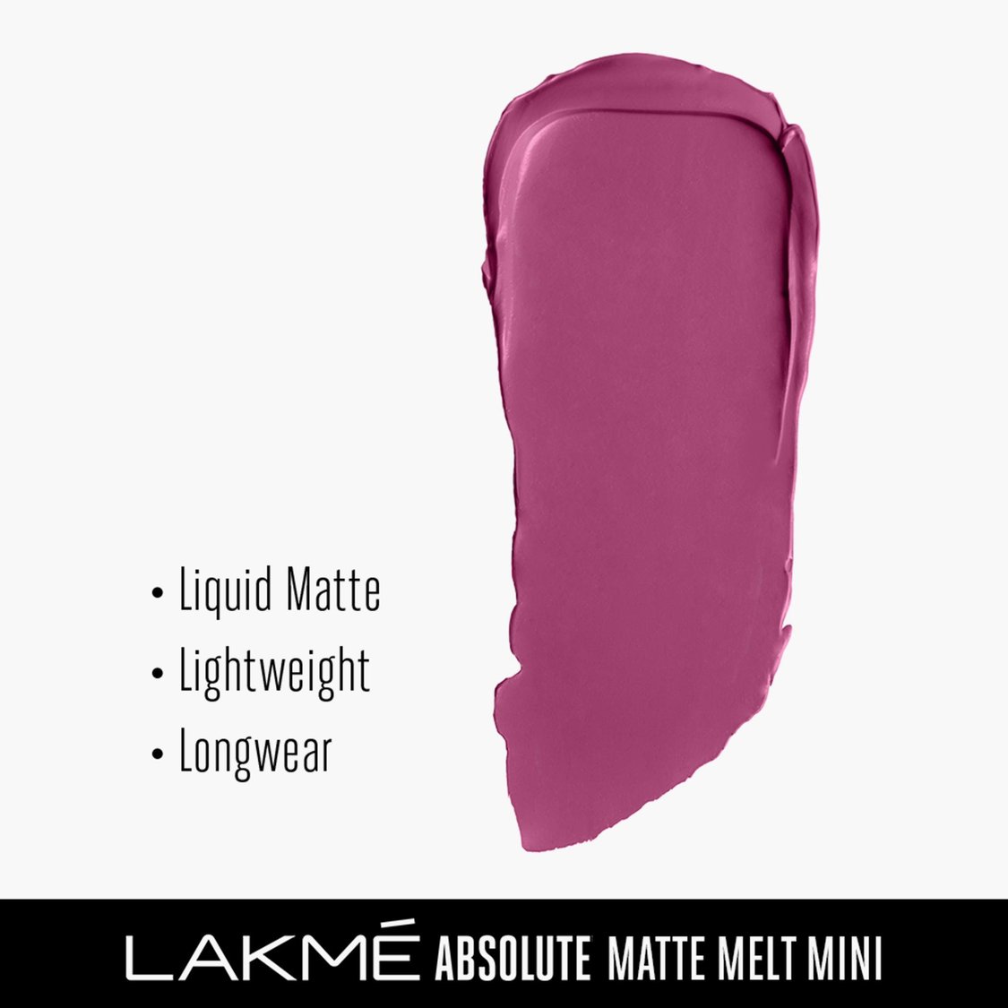 LAKME Absolute Matte Melt Mini Liquid Lip Colour- Nomad Pink - 2.4ml