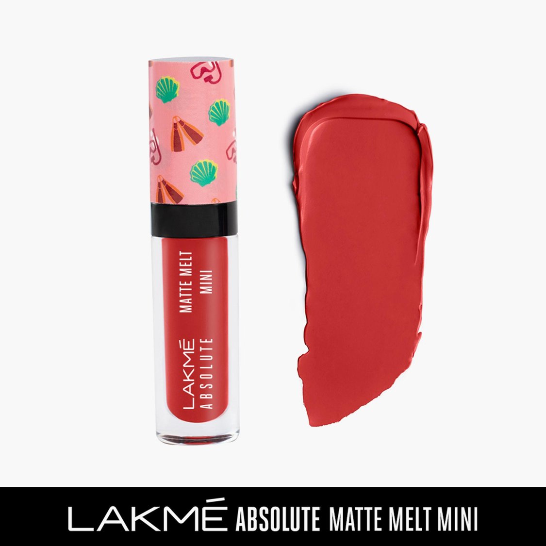 LAKME Absolute Matte Melt Mini Liquid Lipstick- Coral Camp - 2.4ml