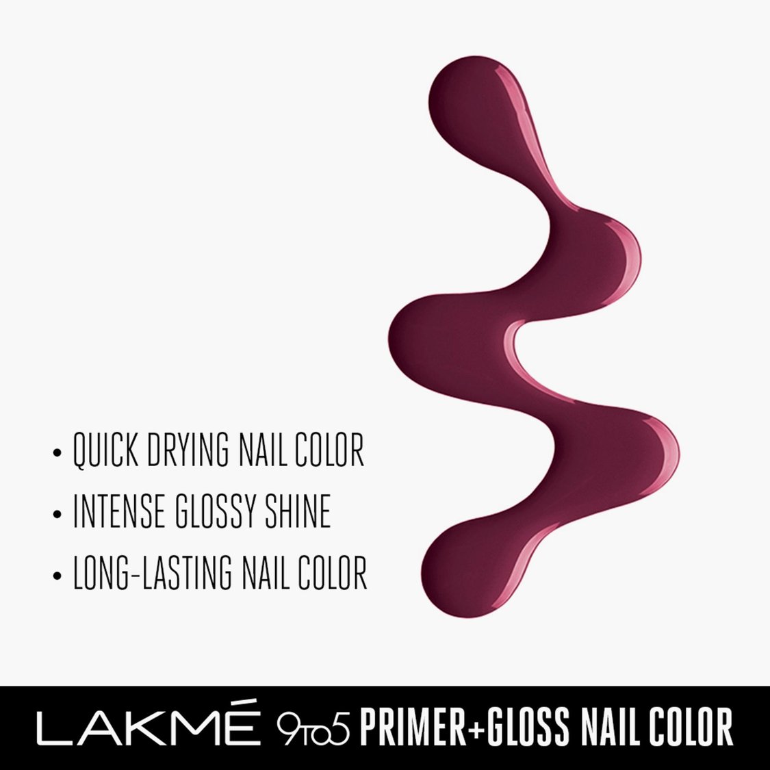 LAKME 9To5 Primer + Gloss Nail Colour-Desert Rose- 6 ml