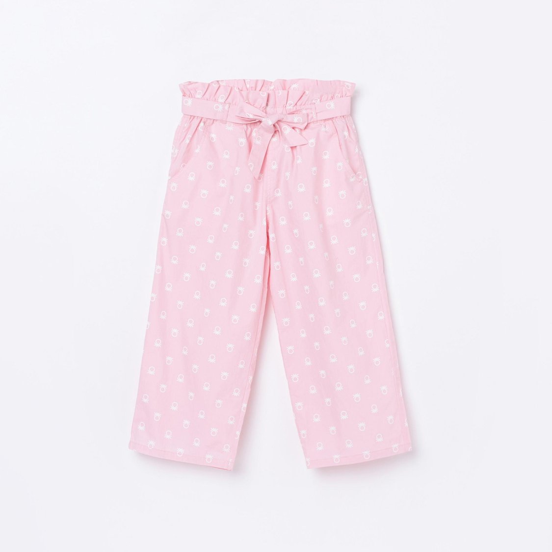 UNITED COLORS OF BENETTON Printed Paperbag Waist Trousers