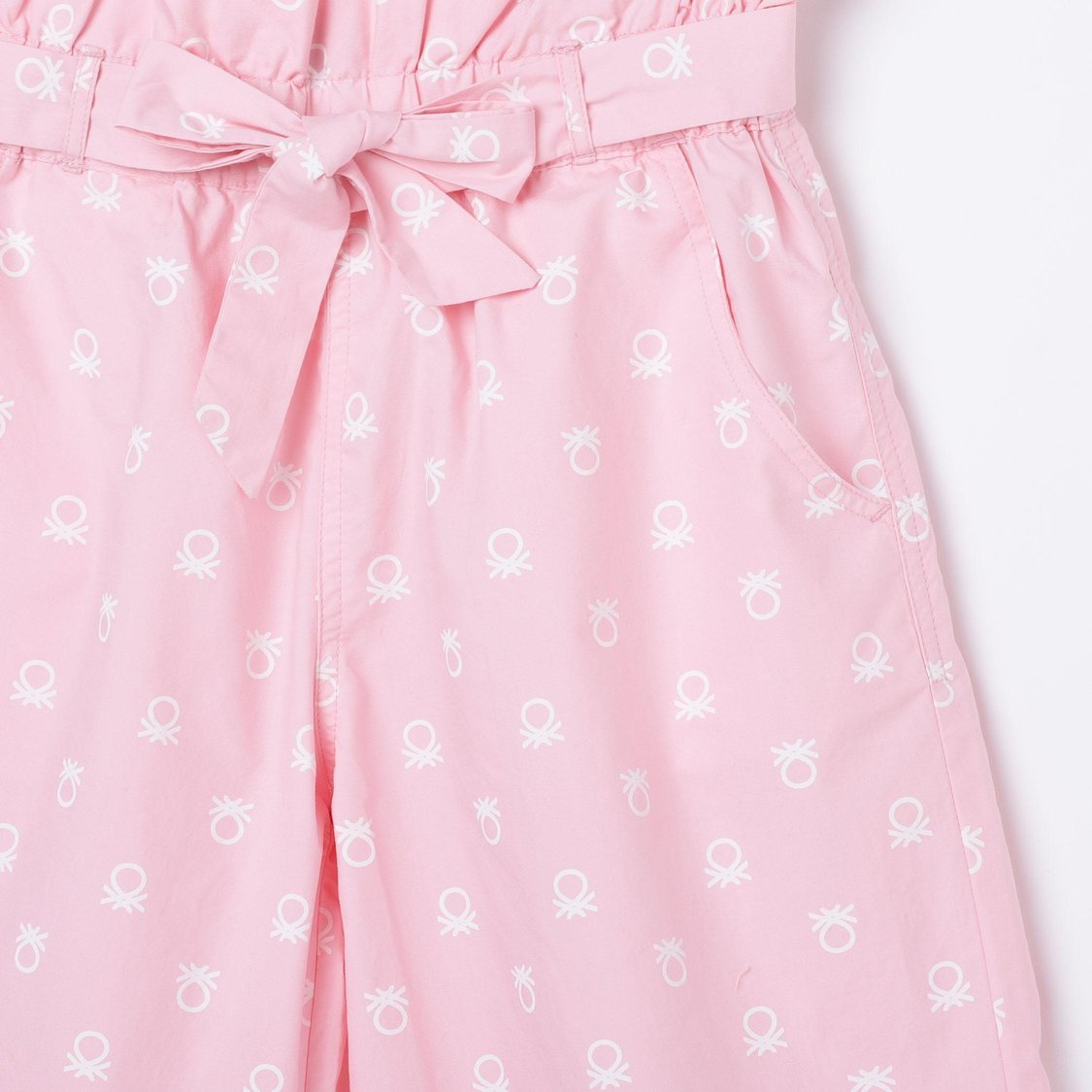 UNITED COLORS OF BENETTON Printed Paperbag Waist Trousers