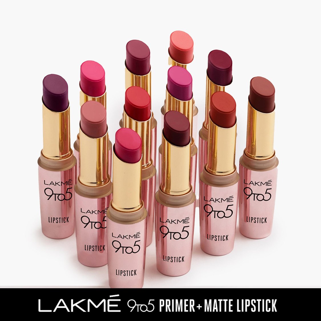 LAKME 9 To 5 Primer + Matte Lipstick- Rustic Brown- 3.6g