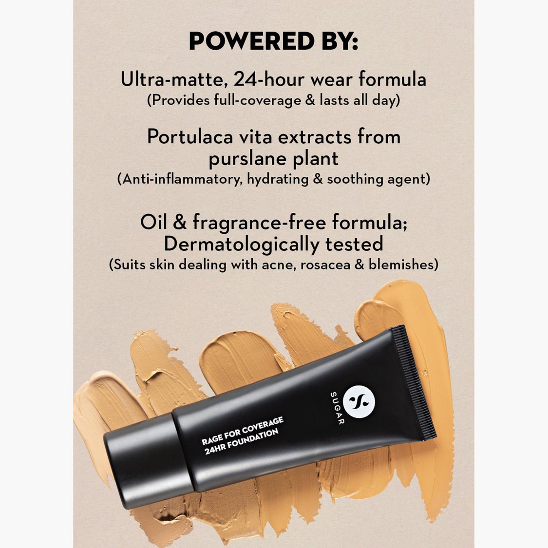 SUGAR Rage For Coverage 24Hr Foundation - 32 Cortado- 25ml