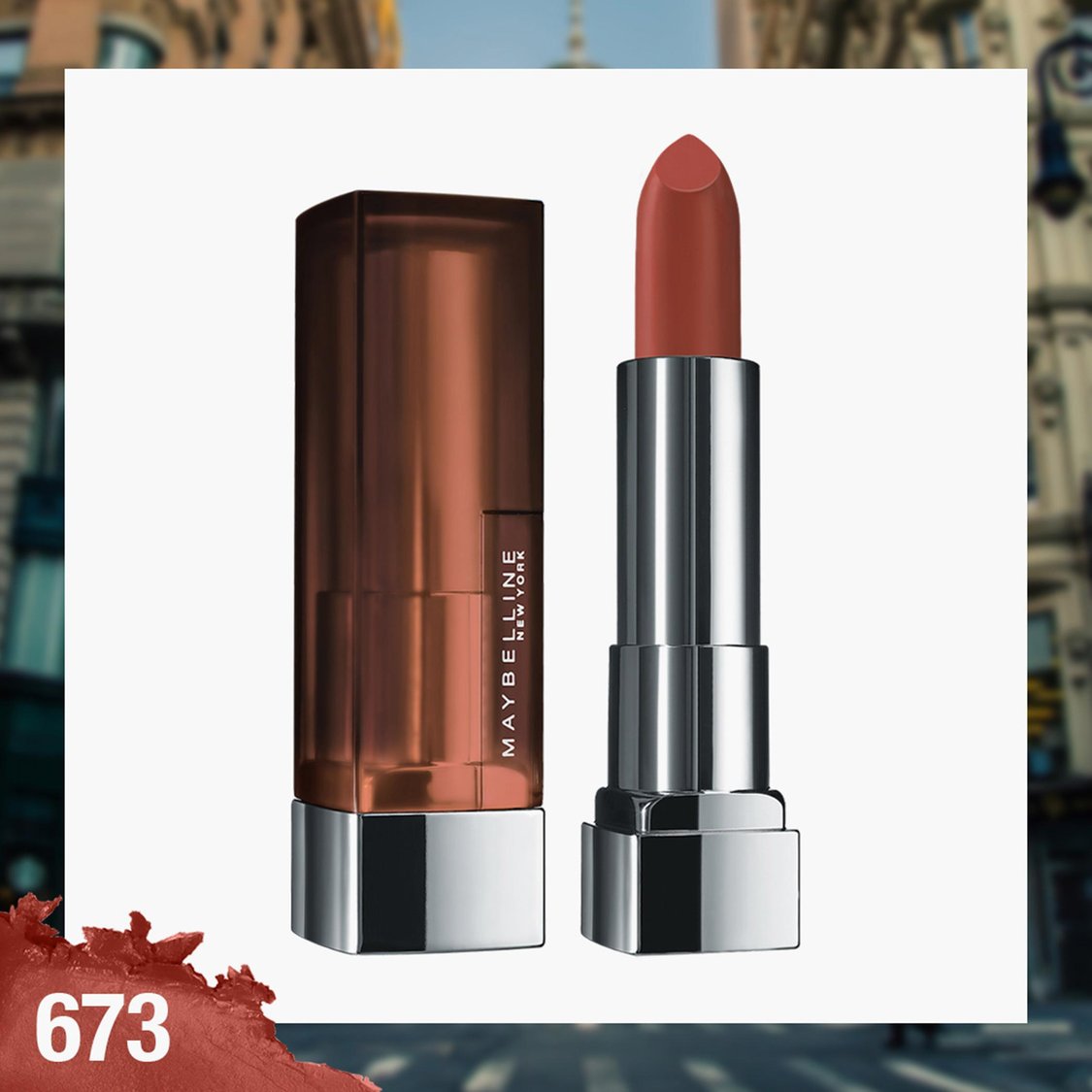 MAYBELLINE New York Color Sensational Creamy Matte Lipstick - 673 Midtown Pink