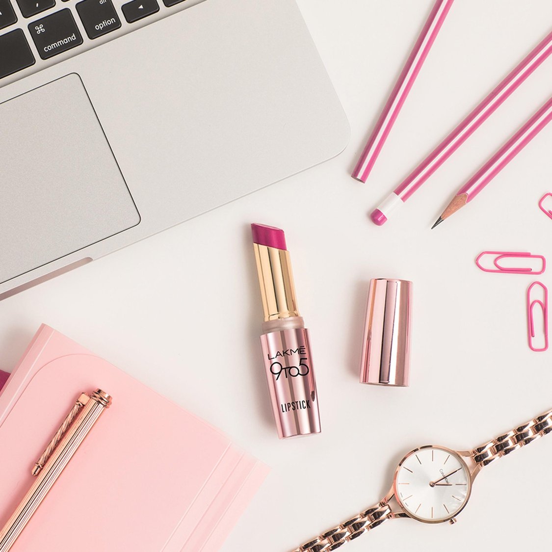 LAKME 9To5 Primer + Matte Lip Color - Blushing Nude - 3.6g