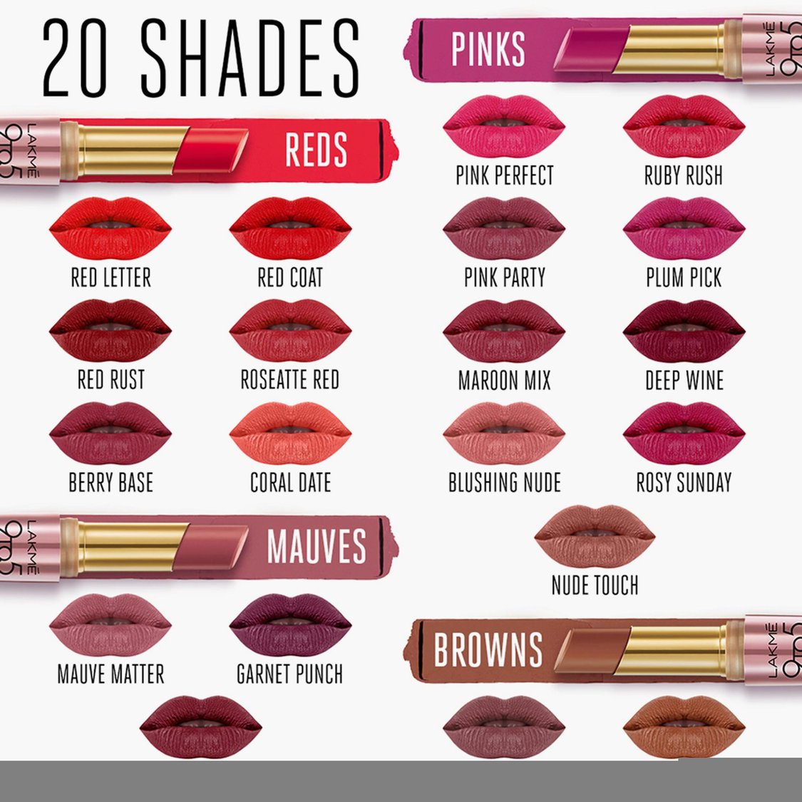 LAKME 9TO5 Primer + Matte Lipstick - MM1 Mauve Matter - 3.6 g