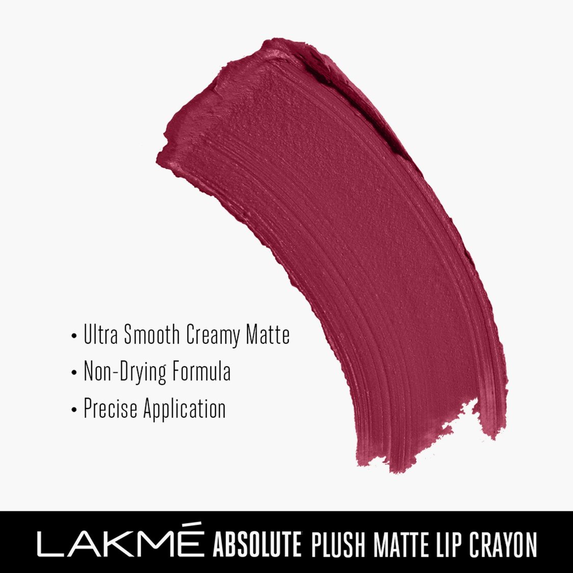 LAKME Absolute Plush Matte Lip Crayon- 103 Cherry Pop- 2.8g