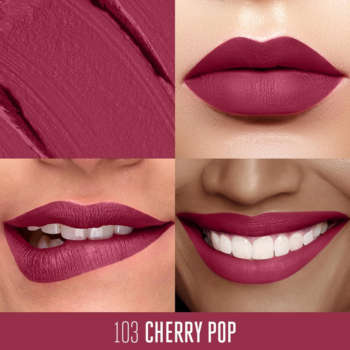 LAKME Absolute Plush Matte Lip Crayon- 103 Cherry Pop- 2.8g