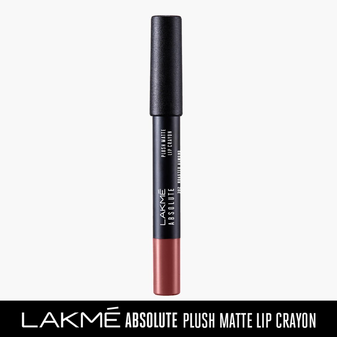 LAKME Absolute Plush Matte Lip Crayon- 302 Roasted Almond- 2.8g