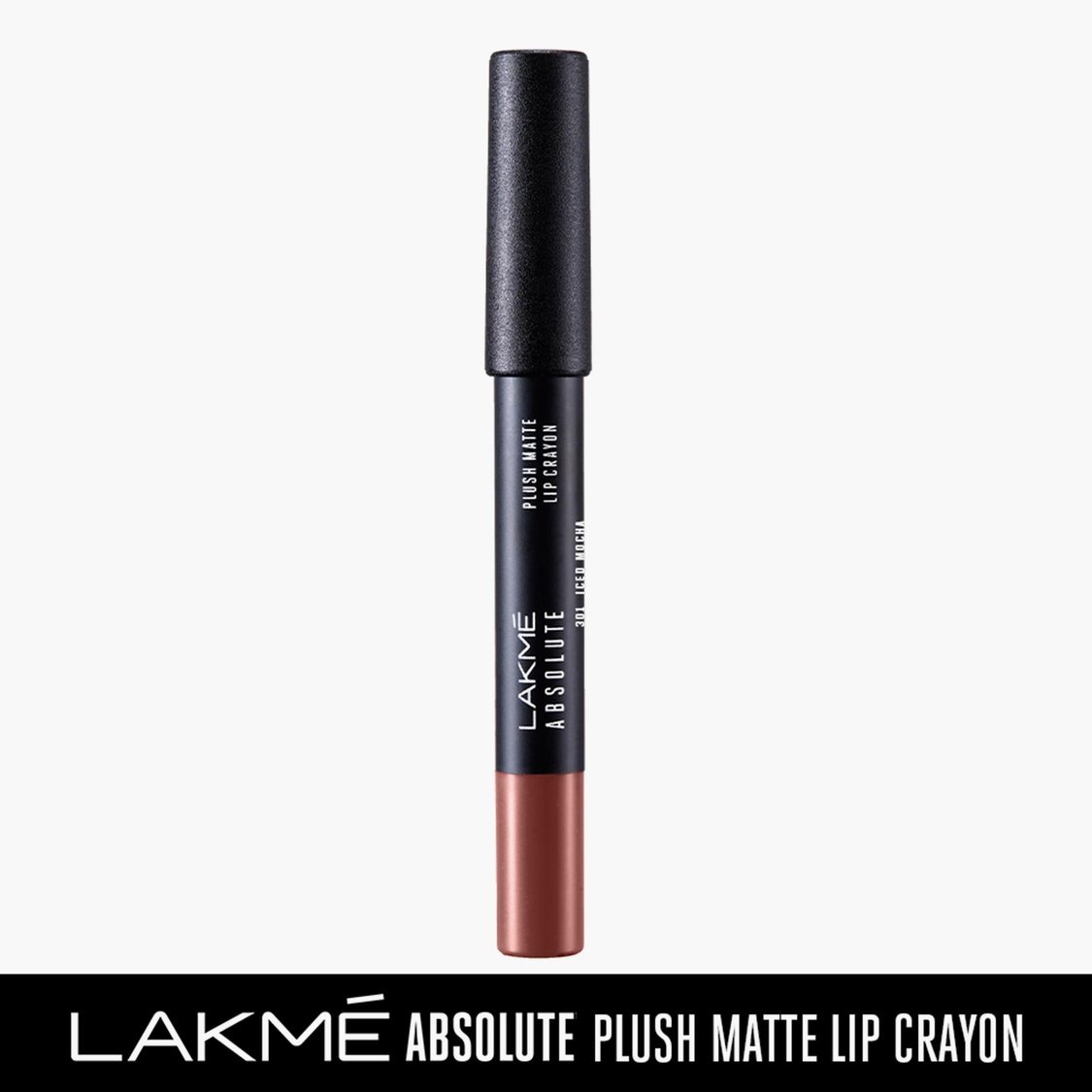 LAKME Absolute Plush Matte Lip Crayon- 301 Iced Mocha- 2.8g