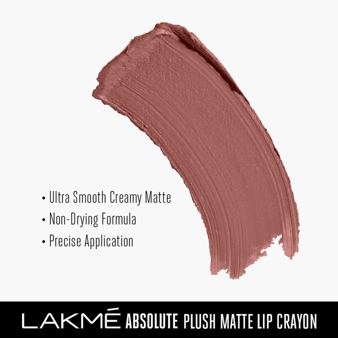 LAKME Absolute Plush Matte Lip Crayon- 301 Iced Mocha- 2.8g
