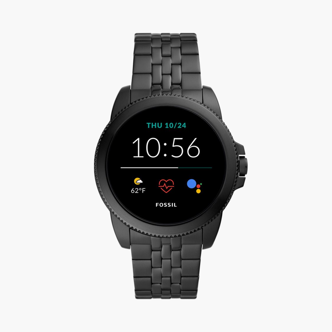 Buy FOSSIL Men Round Smart Watch with Metal Strap FTW4056I from