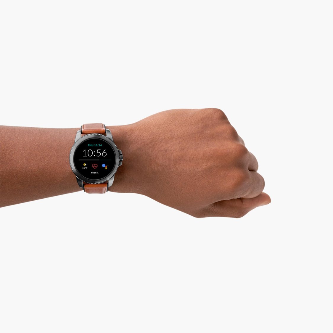 Buy FOSSIL Men Round Smart Watch with Metal Strap FTW4055I from