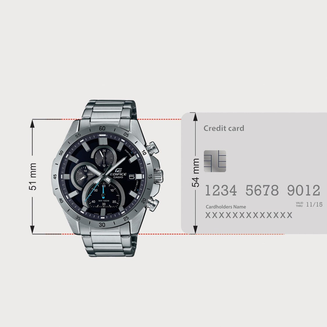 CASIO Edifice Men Multifunctional Bracelet Strap Watch - ED512
