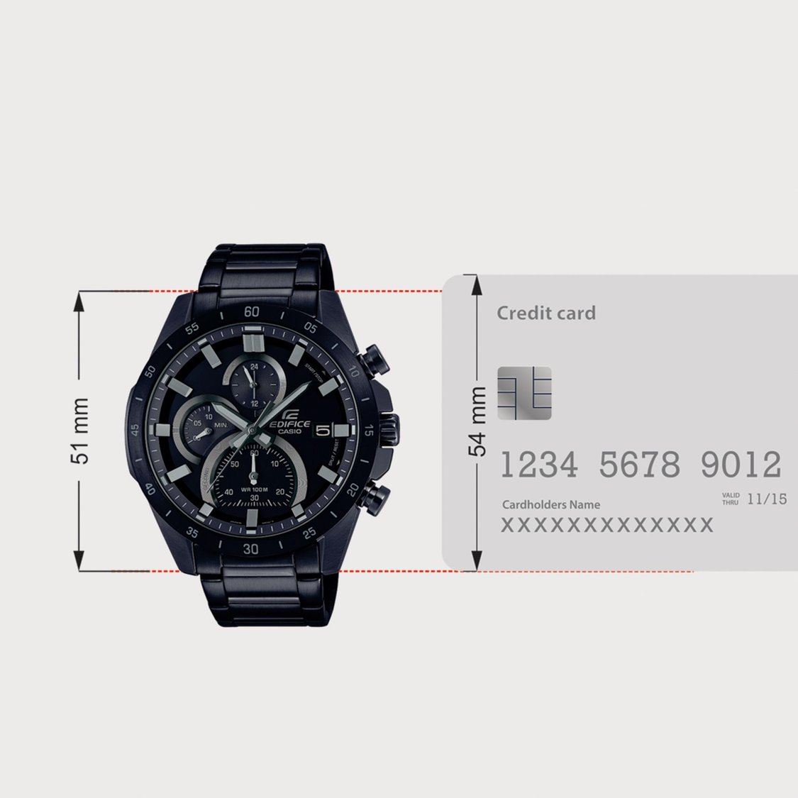 CASIO Edifice Men Multifunctional Bracelet Strap Watch- ED517