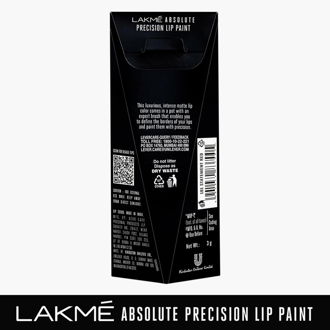 LAKME Absolute Precision Lip Paint- Statement Red- 3g