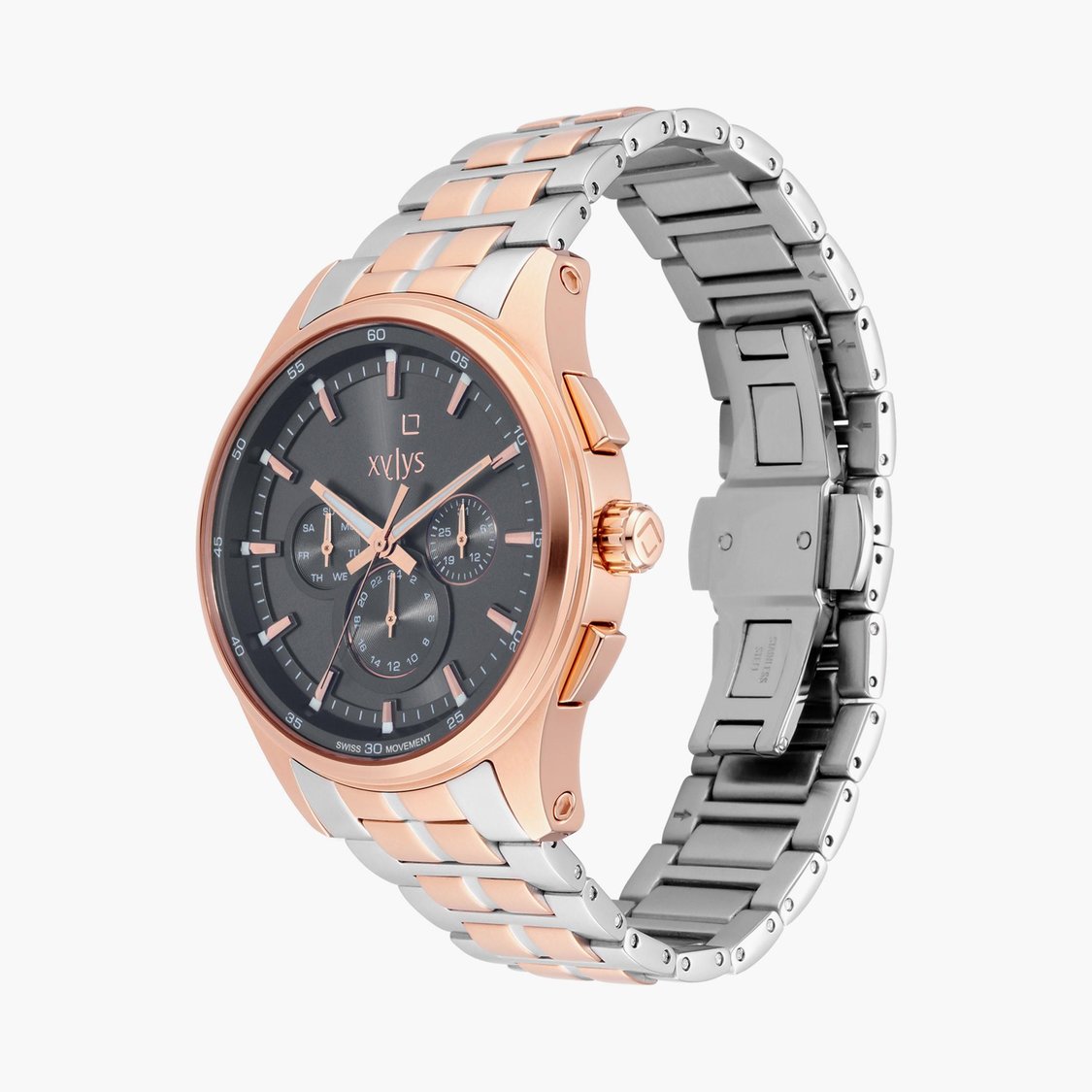 Buy XYLYS Men Multifunction Watch with Stainless Steel Strap