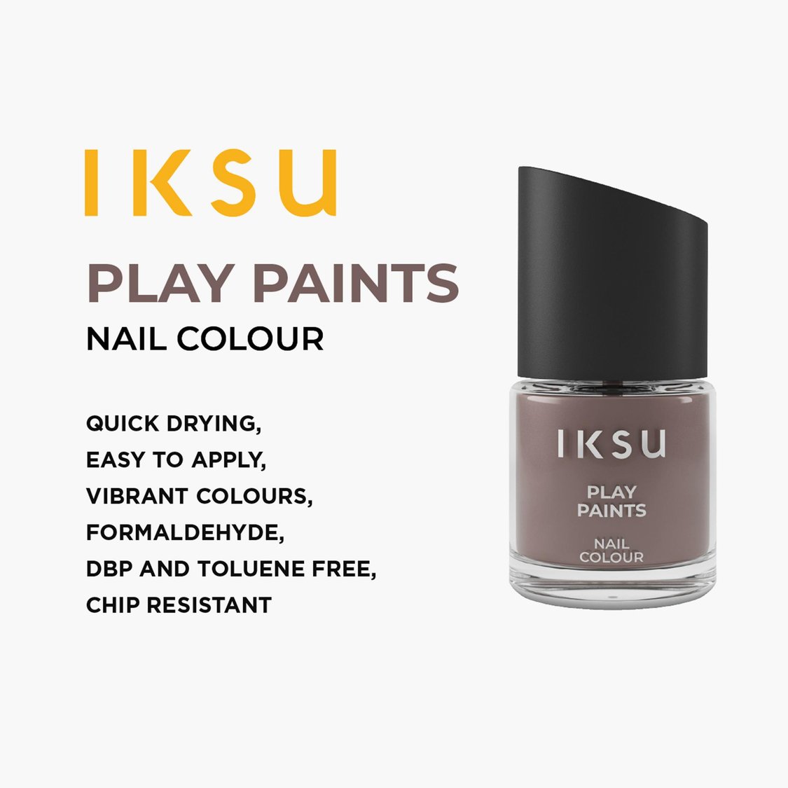 IKSU Play Paints Nail Colour - Love On Taupe - 8ml